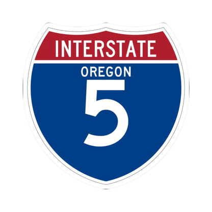 I-5 OR (Oregon) (Road Sign) STICKER Vinyl Kiss-Cut Decal 2 Inch White - The Sticker Space