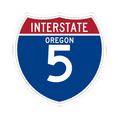 I-5 OR (Oregon) (Road Sign) STICKER Vinyl Kiss-Cut Decal 3 Inch White - The Sticker Space