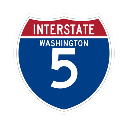I-5 WA (Washington) (Road Sign) STICKER Vinyl Kiss-Cut Decal 2 Inch White - The Sticker Space