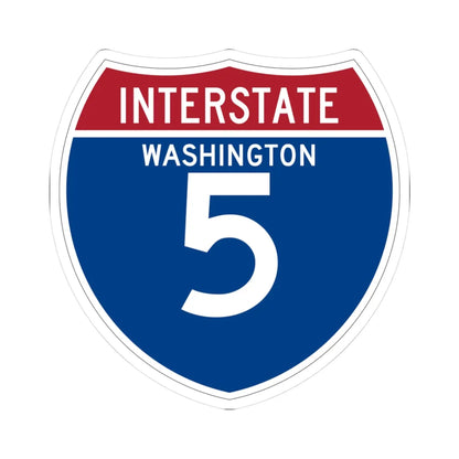 I-5 WA (Washington) (Road Sign) STICKER Vinyl Kiss-Cut Decal 3 Inch White - The Sticker Space