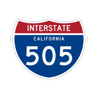 I-505 CA (California) (Road Sign) STICKER Vinyl Kiss-Cut Decal 2 Inch White - The Sticker Space