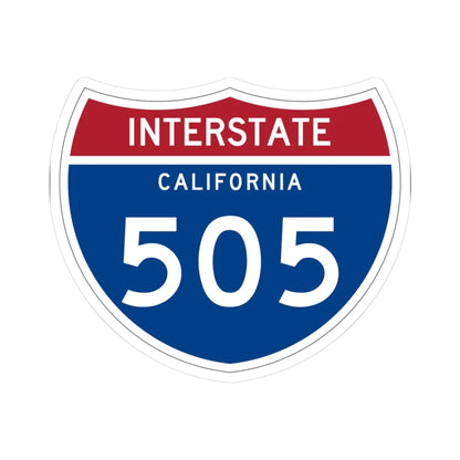 I-505 CA (California) (Road Sign) STICKER Vinyl Kiss-Cut Decal 3 Inch White - The Sticker Space