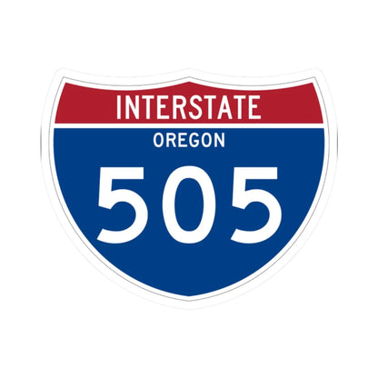 I-505 OR Metric (Oregon) (Road Sign) STICKER Vinyl Kiss-Cut Decal 2 Inch White - The Sticker Space