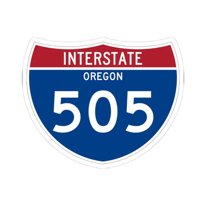 I-505 OR Metric (Oregon) (Road Sign) STICKER Vinyl Kiss-Cut Decal 4 Inch White - The Sticker Space