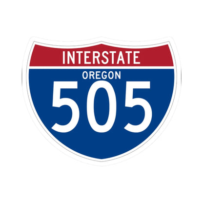 I-505 OR (Oregon) (Road Sign) STICKER Vinyl Kiss-Cut Decal 2 Inch White - The Sticker Space