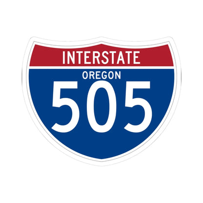I-505 OR (Oregon) (Road Sign) STICKER Vinyl Kiss-Cut Decal 3 Inch White - The Sticker Space