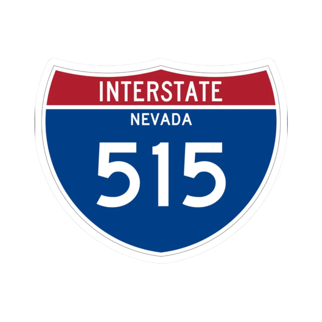 I-515 NV Metric (Nevada) (Road Sign) STICKER Vinyl Kiss-Cut Decal 2 Inch White - The Sticker Space