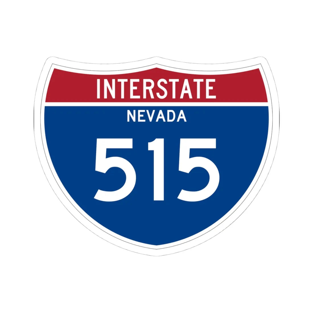 I-515 NV Metric (Nevada) (Road Sign) STICKER Vinyl Kiss-Cut Decal 4 Inch White - The Sticker Space
