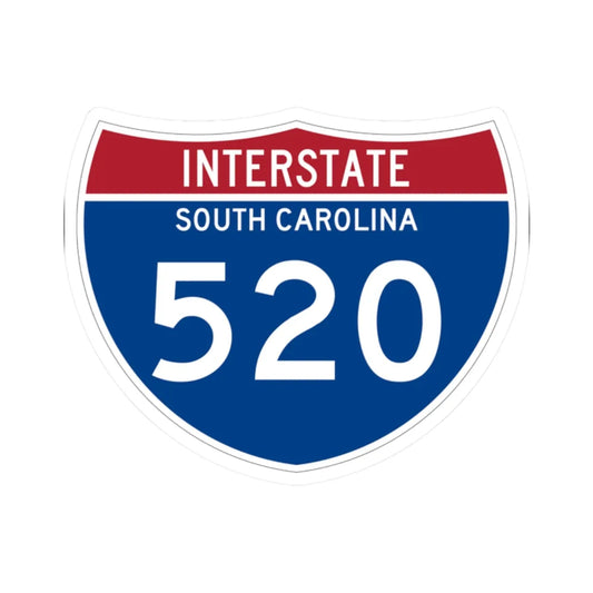 I-520 SC Metric (South Carolina) (Road Sign) STICKER Vinyl Kiss-Cut Decal 2 Inch White - The Sticker Space