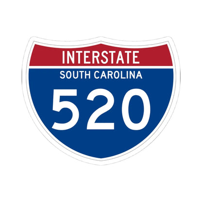 I-520 SC Metric (South Carolina) (Road Sign) STICKER Vinyl Kiss-Cut Decal 4 Inch White - The Sticker Space