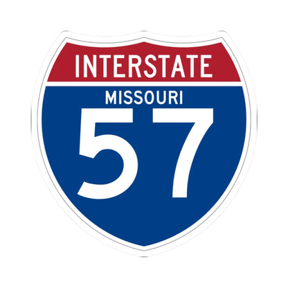 I-57 MO (Missouri) (Road Sign) STICKER Vinyl Kiss-Cut Decal 2 Inch White - The Sticker Space