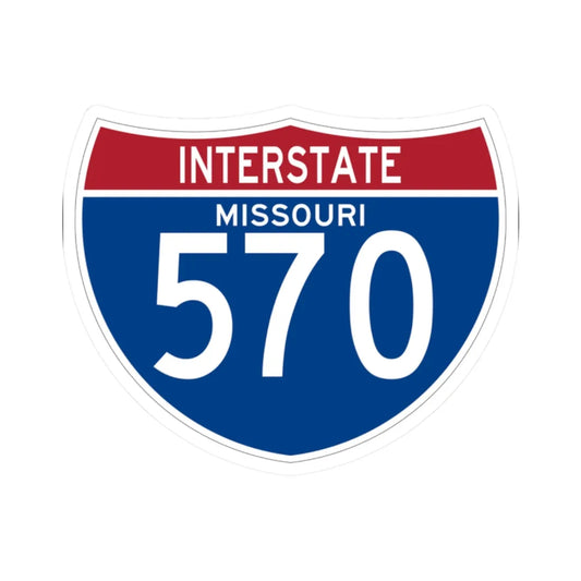 I-570 MO (Missouri) (Road Sign) STICKER Vinyl Kiss-Cut Decal 2 Inch White - The Sticker Space