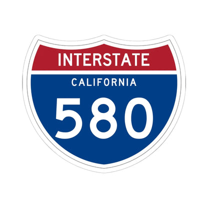 I-580 CA (California) (Road Sign) STICKER Vinyl Kiss-Cut Decal 6 Inch White - The Sticker Space