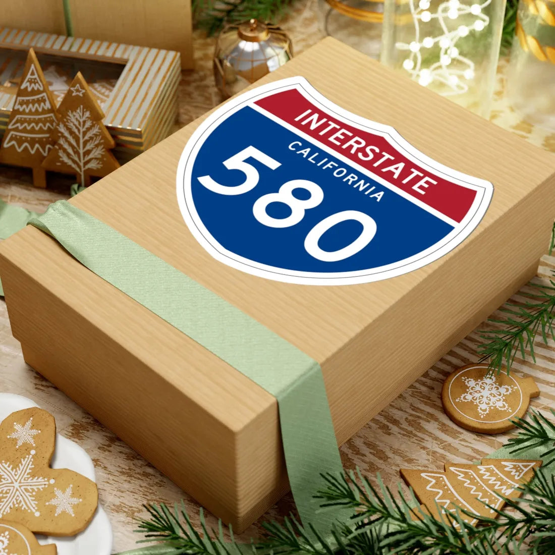 I-580 CA (California) (Road Sign) STICKER Vinyl Kiss-Cut Decal - The Sticker Space