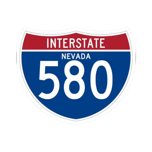 I-580 NV (Nevada) (Road Sign) STICKER Vinyl Kiss-Cut Decal 2 Inch White - The Sticker Space