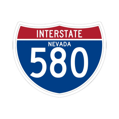 I-580 NV (Nevada) (Road Sign) STICKER Vinyl Kiss-Cut Decal 6 Inch White - The Sticker Space