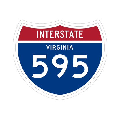 I-595 VA 1961 (Virginia) (Road Sign) STICKER Vinyl Kiss-Cut Decal 6 Inch White - The Sticker Space