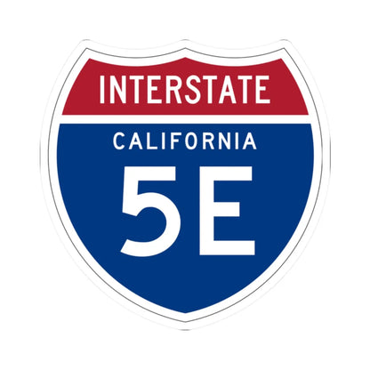 I-5E CA (California) (Road Sign) STICKER Vinyl Kiss-Cut Decal 2 Inch White - The Sticker Space