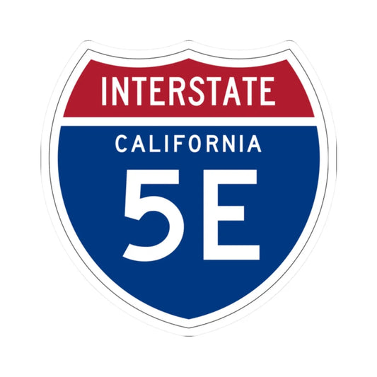 I-5E CA (California) (Road Sign) STICKER Vinyl Kiss-Cut Decal 2 Inch White - The Sticker Space