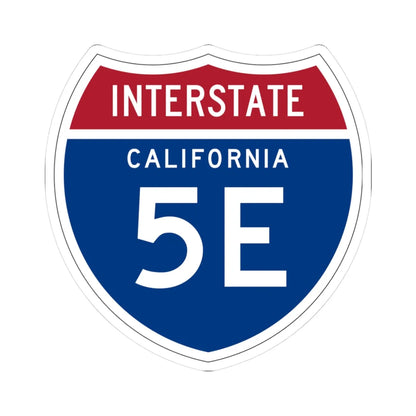 I-5E CA (California) (Road Sign) STICKER Vinyl Kiss-Cut Decal 3 Inch White - The Sticker Space