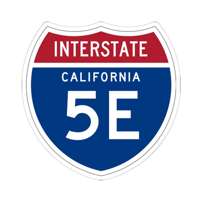 I-5E CA (California) (Road Sign) STICKER Vinyl Kiss-Cut Decal 6 Inch White - The Sticker Space