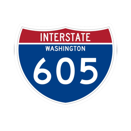 I-605 WA Metric (Washington) (Road Sign) STICKER Vinyl Kiss-Cut Decal 2 Inch White - The Sticker Space