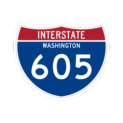 I-605 WA Metric (Washington) (Road Sign) STICKER Vinyl Kiss-Cut Decal 3 Inch White - The Sticker Space