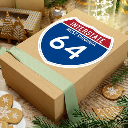 I-64 WV Metric (Virginia) (Road Sign) STICKER Vinyl Kiss-Cut Decal - The Sticker Space