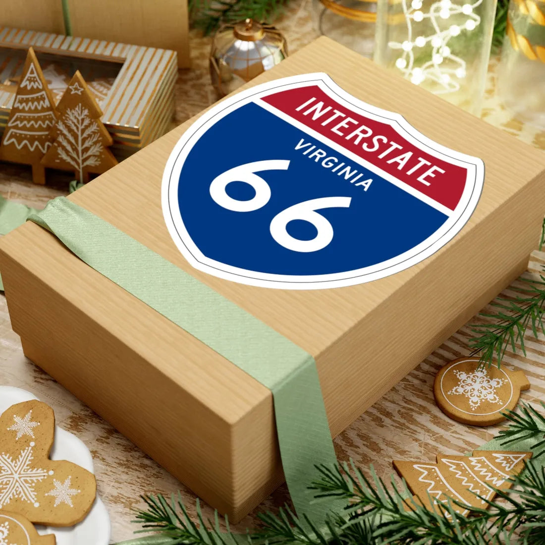 I-66 VA 1957 (Virginia) (Road Sign) STICKER Vinyl Kiss-Cut Decal - The Sticker Space