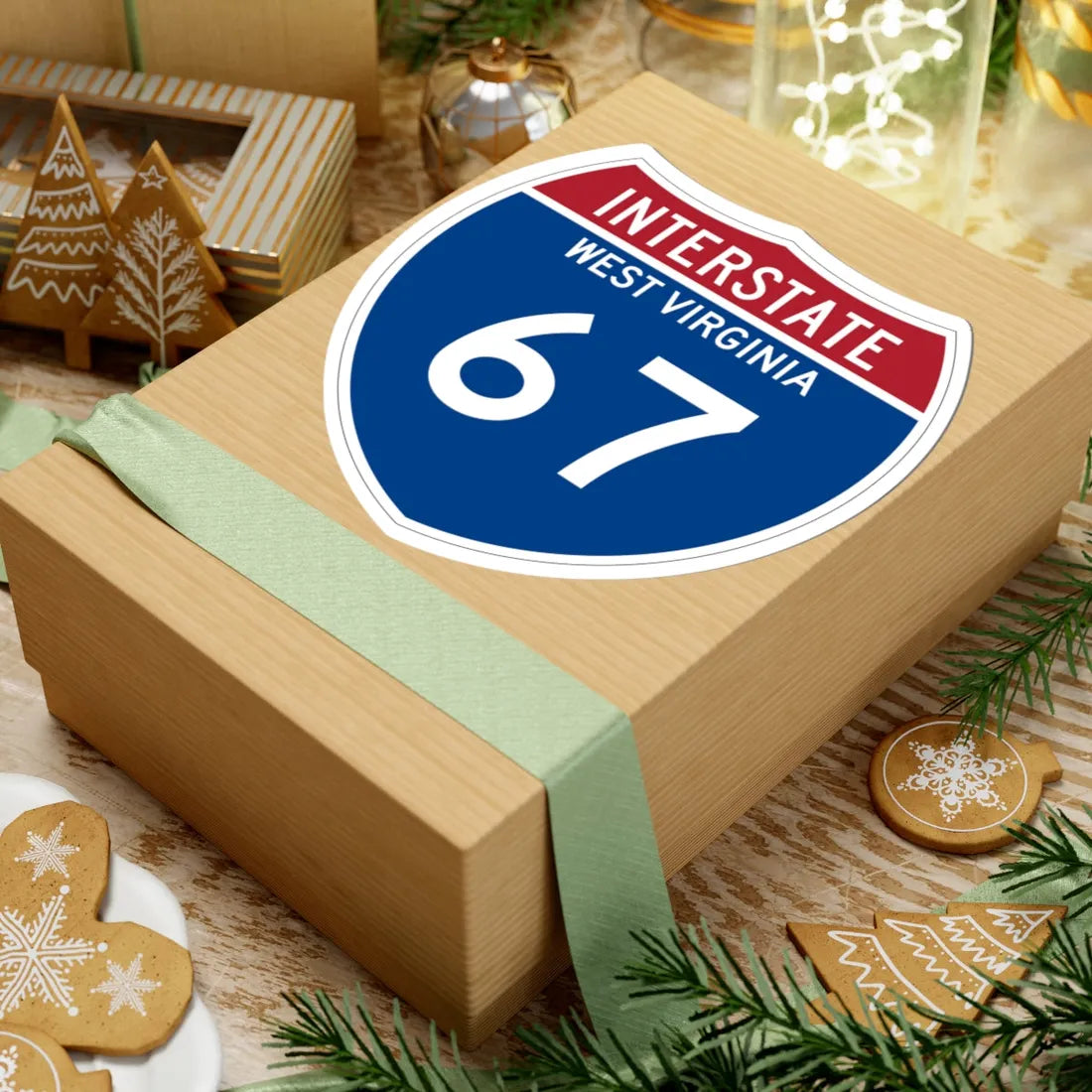 I-67 WV Metric (Virginia) (Road Sign) STICKER Vinyl Kiss-Cut Decal - The Sticker Space