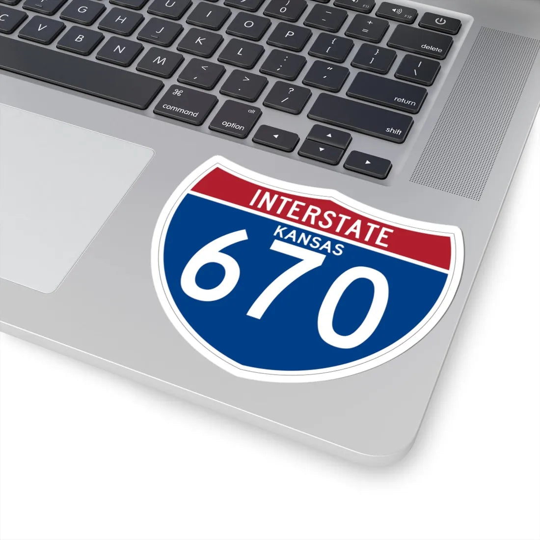 I-670 KS (Kansas) (Road Sign) STICKER Vinyl Kiss-Cut Decal - The Sticker Space