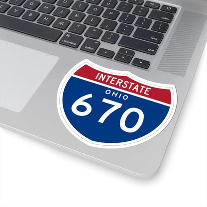 I-670 OH 1961 (Ohio) (Road Sign) STICKER Vinyl Kiss-Cut Decal - The Sticker Space