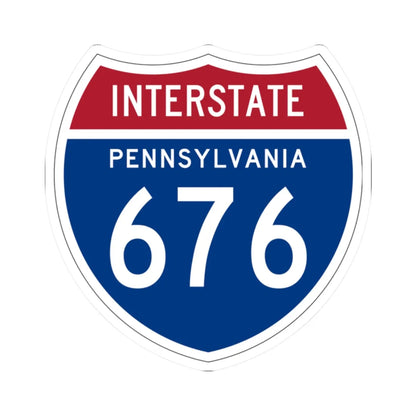 I-676 PA 1957 (Pennsylvania) (Road Sign) STICKER Vinyl Kiss-Cut Decal 2 Inch White - The Sticker Space