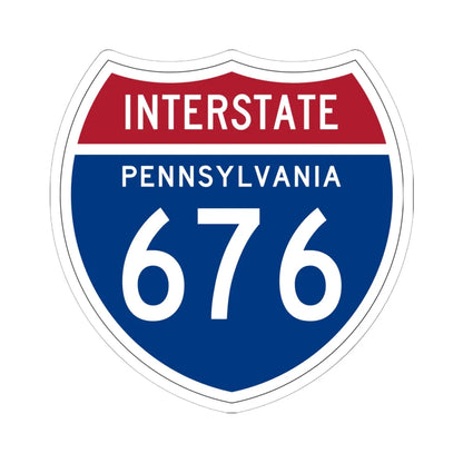 I-676 PA 1957 (Pennsylvania) (Road Sign) STICKER Vinyl Kiss-Cut Decal 6 Inch White - The Sticker Space