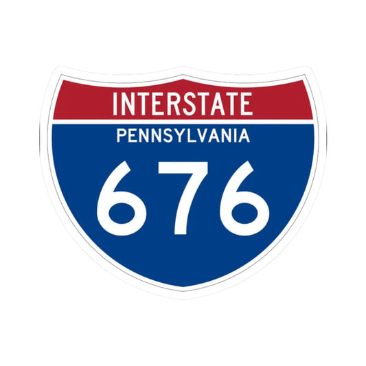 I-676 PA 1961 (Pennsylvania) (Road Sign) STICKER Vinyl Kiss-Cut Decal 2 Inch White - The Sticker Space