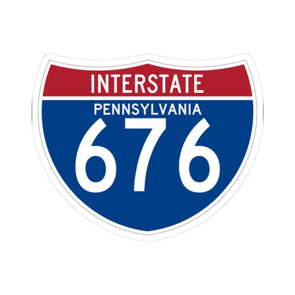 I-676 PA (Pennsylvania) (Road Sign) STICKER Vinyl Kiss-Cut Decal 3 Inch White - The Sticker Space