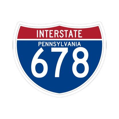 I-678 PA (Pennsylvania) (Road Sign) STICKER Vinyl Kiss-Cut Decal 4 Inch White - The Sticker Space