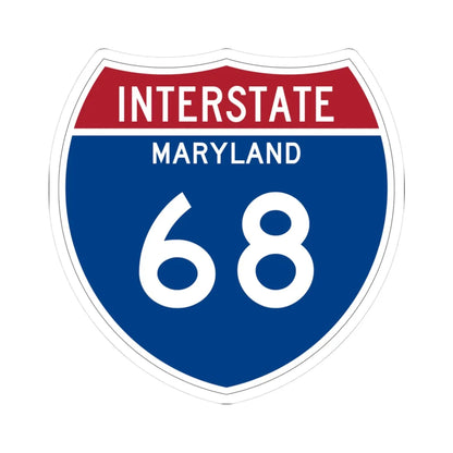 I-68 MD Metric (Maryland) (Road Sign) STICKER Vinyl Kiss-Cut Decal 3 Inch White - The Sticker Space