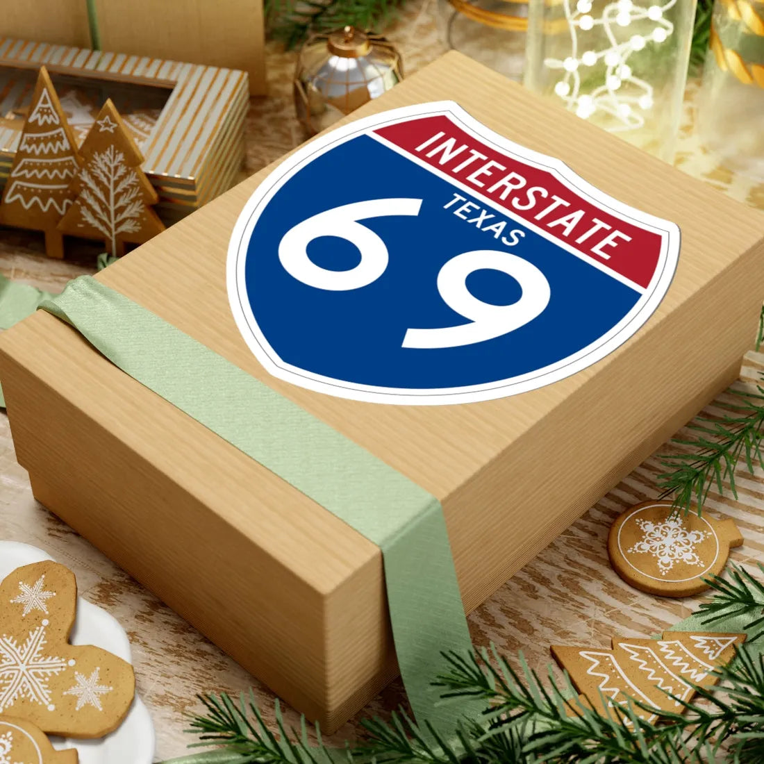 I-69 TX (Texas) (Road Sign) STICKER Vinyl Kiss-Cut Decal - The Sticker Space