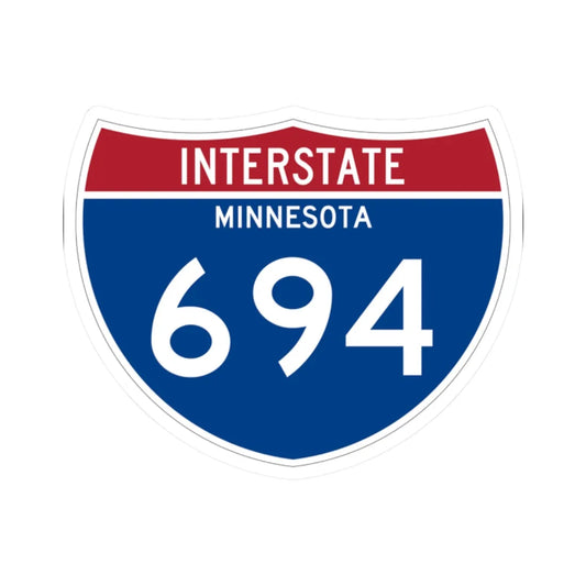 I-694 MN 1961 (Minnesota) (Road Sign) STICKER Vinyl Kiss-Cut Decal 2 Inch White - The Sticker Space