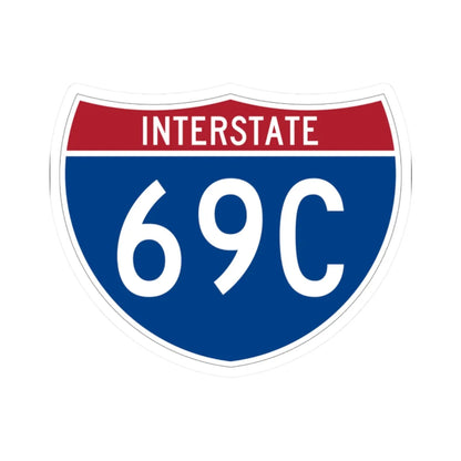 I-69C (Texas) (Road Sign) STICKER Vinyl Kiss-Cut Decal 2 Inch White - The Sticker Space