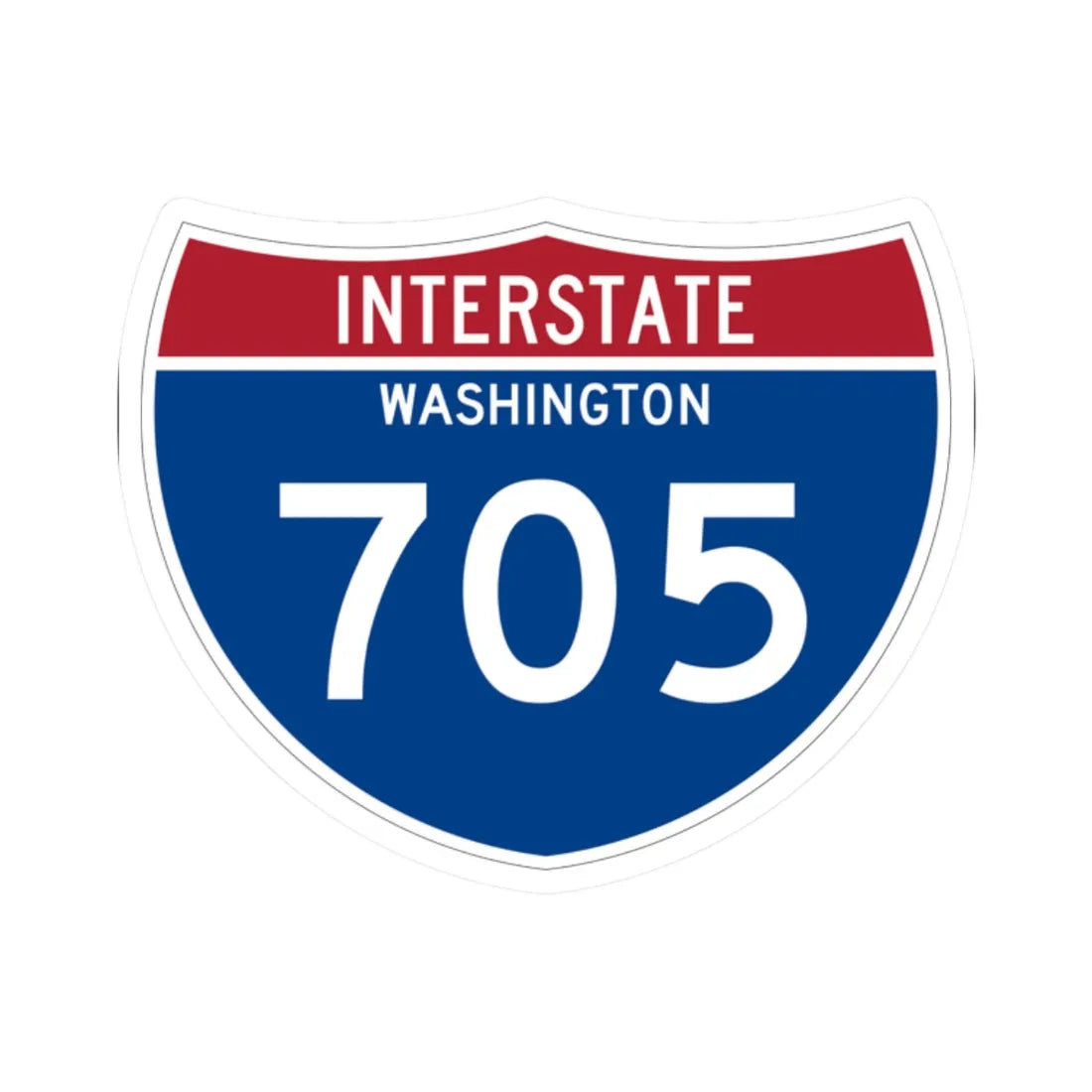 I-705 WA Metric (Washington) (Road Sign) STICKER Vinyl Kiss-Cut Decal 2 Inch White - The Sticker Space