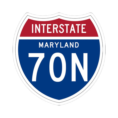 I-70N MD 1957 (Maryland) (Road Sign) STICKER Vinyl Kiss-Cut Decal 4 Inch White - The Sticker Space