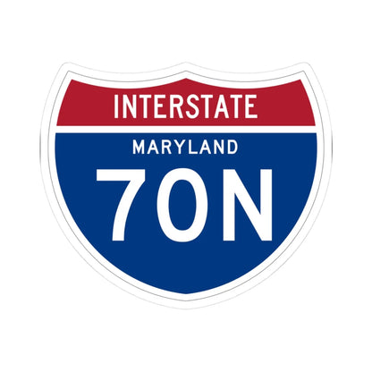 I-70N MD 1961 (Maryland) (Road Sign) STICKER Vinyl Kiss-Cut Decal 3 Inch White - The Sticker Space