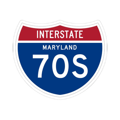 I-70S MD 1961 (Maryland) (Road Sign) STICKER Vinyl Kiss-Cut Decal 4 Inch White - The Sticker Space