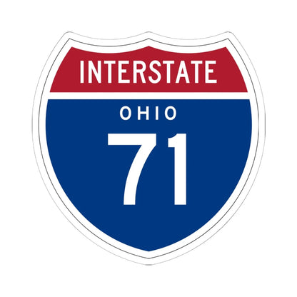 I-71 OH 1957 (Ohio) (Road Sign) STICKER Vinyl Kiss-Cut Decal 6 Inch White - The Sticker Space