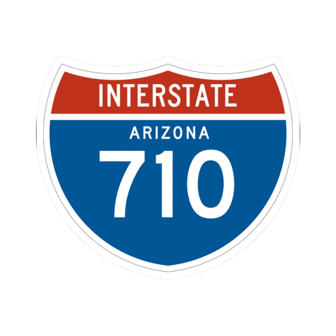 I-710 AZ 1961 (Arizona) (Road Sign) STICKER Vinyl Kiss-Cut Decal 2 Inch White - The Sticker Space