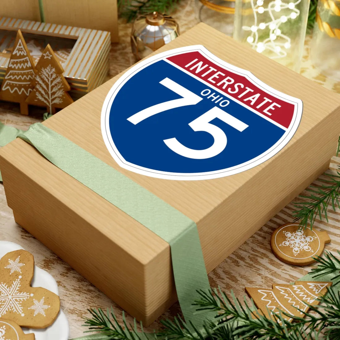 I-75 OH (Ohio) (Road Sign) STICKER Vinyl Kiss-Cut Decal - The Sticker Space