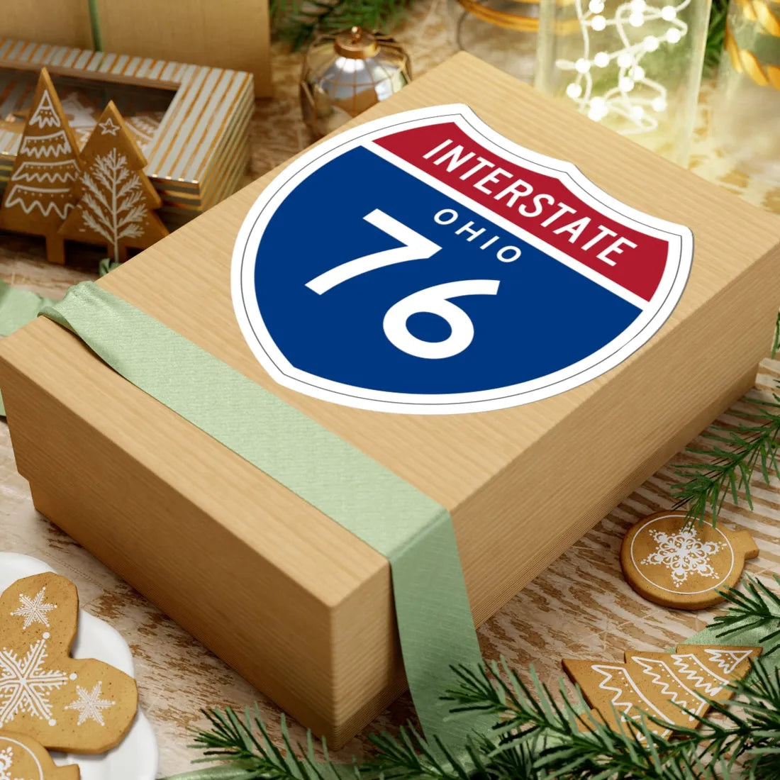 I-76 OH 1957 (Ohio) (Road Sign) STICKER Vinyl Kiss-Cut Decal - The Sticker Space