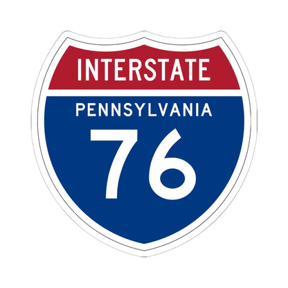 I-76 PA 1957 (Pennsylvania) (Road Sign) STICKER Vinyl Kiss-Cut Decal 6 Inch White - The Sticker Space